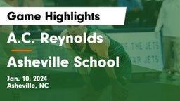 A.C. Reynolds  vs Asheville School Game Highlights - Jan. 10, 2024