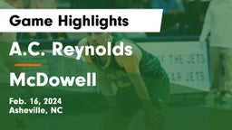 A.C. Reynolds  vs McDowell   Game Highlights - Feb. 16, 2024