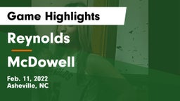 Reynolds  vs McDowell   Game Highlights - Feb. 11, 2022