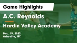 A.C. Reynolds  vs Hardin Valley Academy Game Highlights - Dec. 15, 2023