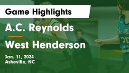 A.C. Reynolds  vs West Henderson  Game Highlights - Jan. 11, 2024