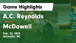 A.C. Reynolds  vs McDowell   Game Highlights - Feb. 23, 2024