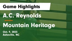A.C. Reynolds  vs Mountain Heritage Game Highlights - Oct. 9, 2023