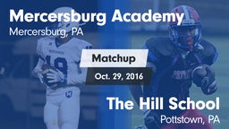 Matchup: Mercersburg Academy vs. The Hill School 2016