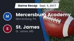 Recap: Mercersburg Academy vs. St. James  2017