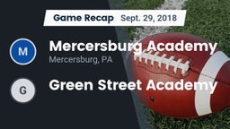 Recap: Mercersburg Academy vs. Green Street Academy 2018
