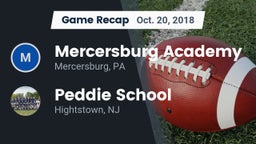 Recap: Mercersburg Academy vs. Peddie School 2018