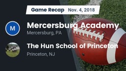 Recap: Mercersburg Academy vs. The Hun School of Princeton 2018
