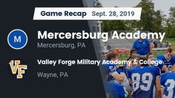 Recap: Mercersburg Academy vs. Valley Forge Military Academy & College 2019