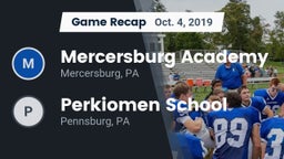 Recap: Mercersburg Academy vs. Perkiomen School 2019