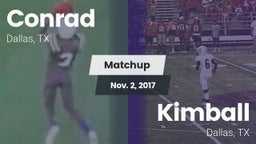 Matchup: Conrad vs. Kimball  2017