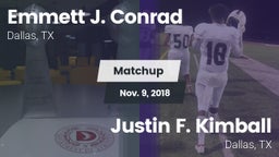 Matchup: Conrad vs. Justin F. Kimball  2018