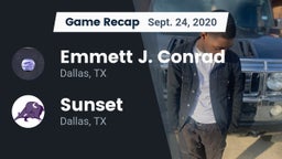 Recap: Emmett J. Conrad  vs. Sunset  2020