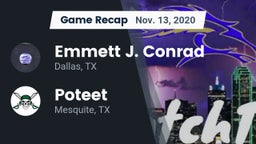 Recap: Emmett J. Conrad  vs. Poteet  2020