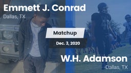 Matchup: Conrad vs. W.H. Adamson  2020