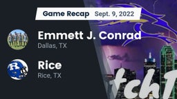 Recap: Emmett J. Conrad  vs. Rice  2022
