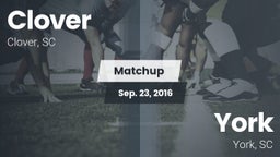 Matchup: Clover vs. York  2016
