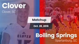 Matchup: Clover vs. Boiling Springs  2016