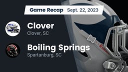 Recap: Clover  vs. Boiling Springs  2023