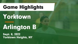 Yorktown  vs Arlington B Game Highlights - Sept. 8, 2022