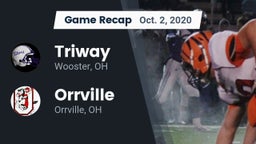 Recap: Triway  vs. Orrville  2020