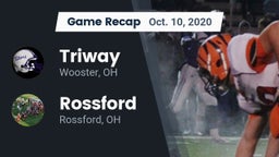 Recap: Triway  vs. Rossford  2020