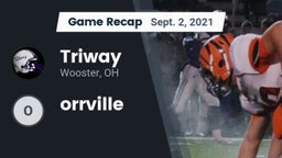 Recap: Triway  vs. orrville  2021