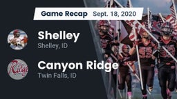 Recap: Shelley  vs. Canyon Ridge  2020