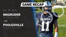 Recap: Magruder  vs. Poolesville  2015