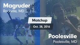 Matchup: Magruder vs. Poolesville  2016