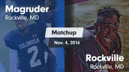 Matchup: Magruder vs. Rockville  2016