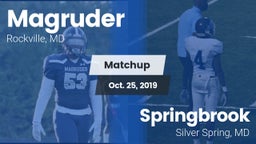 Matchup: Magruder vs. Springbrook  2019
