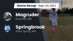 Recap: Magruder  vs. Springbrook  2021