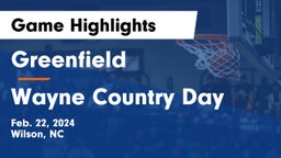 Greenfield  vs Wayne Country Day Game Highlights - Feb. 22, 2024