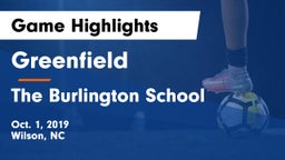 Greenfield  vs The Burlington School Game Highlights - Oct. 1, 2019