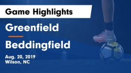 Greenfield  vs Beddingfield Game Highlights - Aug. 20, 2019