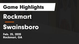 Rockmart  vs Swainsboro Game Highlights - Feb. 25, 2020