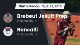 Recap: Brebeuf Jesuit Prep  vs. Roncalli  2018