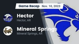Recap: Hector  vs. Mineral Springs  2023