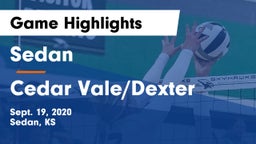 Sedan  vs Cedar Vale/Dexter  Game Highlights - Sept. 19, 2020