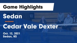 Sedan  vs Cedar Vale Dexter Game Highlights - Oct. 12, 2021