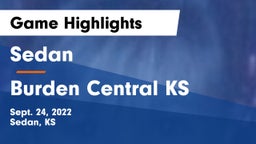 Sedan  vs Burden Central  KS Game Highlights - Sept. 24, 2022