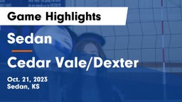Sedan  vs Cedar Vale/Dexter  Game Highlights - Oct. 21, 2023