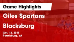 Giles  Spartans vs Blacksburg  Game Highlights - Oct. 12, 2019