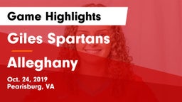 Giles  Spartans vs Alleghany  Game Highlights - Oct. 24, 2019