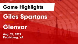 Giles  Spartans vs Glenvar  Game Highlights - Aug. 26, 2021