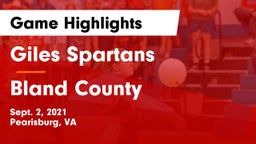 Giles  Spartans vs Bland County  Game Highlights - Sept. 2, 2021
