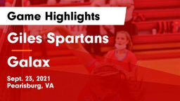 Giles  Spartans vs Galax  Game Highlights - Sept. 23, 2021