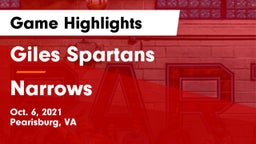 Giles  Spartans vs Narrows  Game Highlights - Oct. 6, 2021