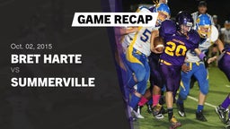 Recap: Bret Harte  vs. Summerville  - Boys Varsity Football 2015